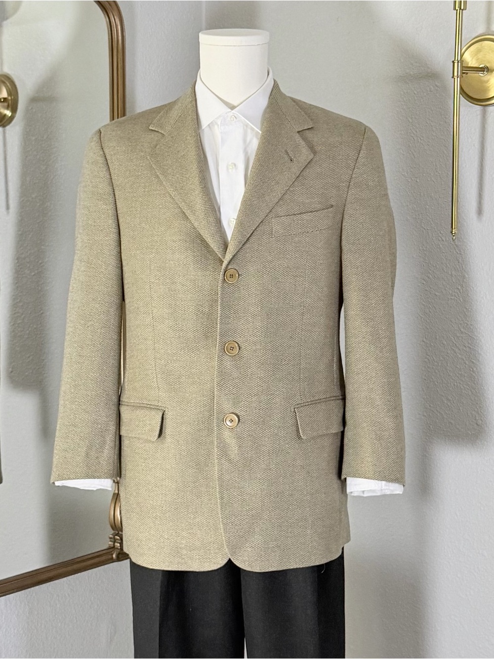 Lubiam Italy Cerruti Wool Cashmere Blazer Jacket 48R